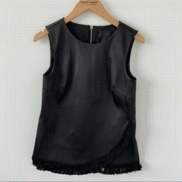 J.CREW Collection satin sleeveless shell Top with fringe sz XS/S - Picture 7 of 7